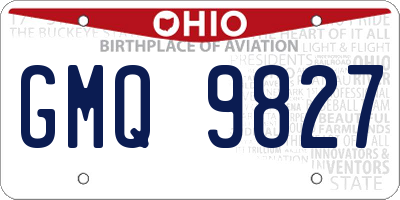 OH license plate GMQ9827