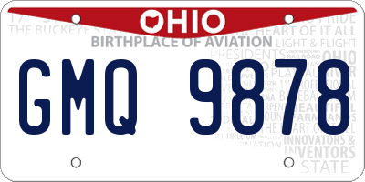 OH license plate GMQ9878