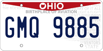 OH license plate GMQ9885