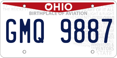 OH license plate GMQ9887