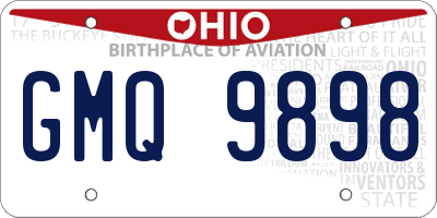 OH license plate GMQ9898