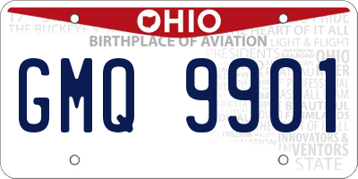 OH license plate GMQ9901