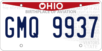 OH license plate GMQ9937