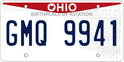 OH license plate GMQ9941