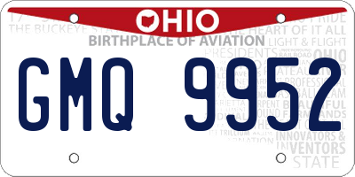 OH license plate GMQ9952
