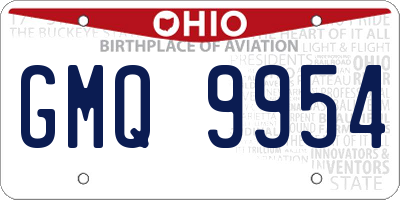 OH license plate GMQ9954