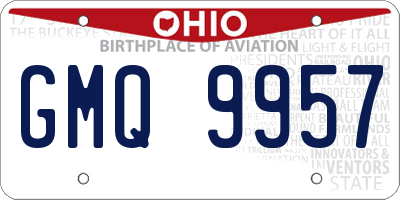OH license plate GMQ9957