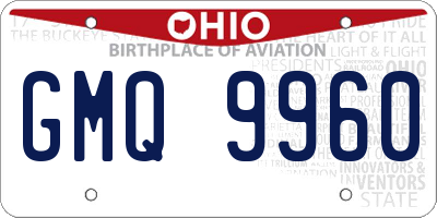 OH license plate GMQ9960