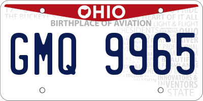 OH license plate GMQ9965