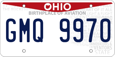 OH license plate GMQ9970