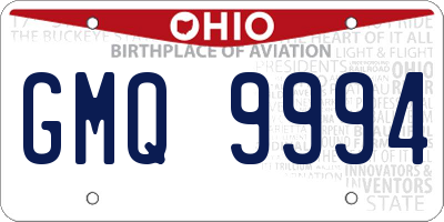 OH license plate GMQ9994