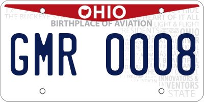 OH license plate GMR0008