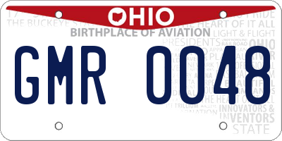 OH license plate GMR0048