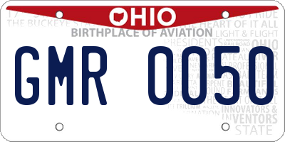 OH license plate GMR0050