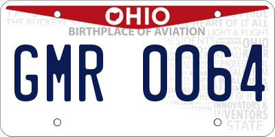 OH license plate GMR0064