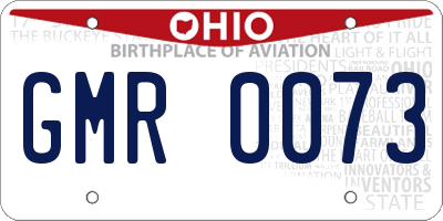 OH license plate GMR0073
