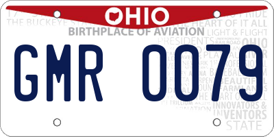 OH license plate GMR0079