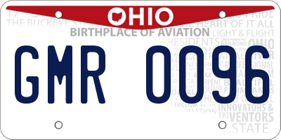 OH license plate GMR0096