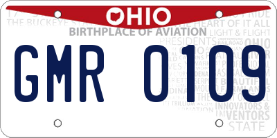 OH license plate GMR0109