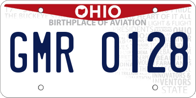 OH license plate GMR0128