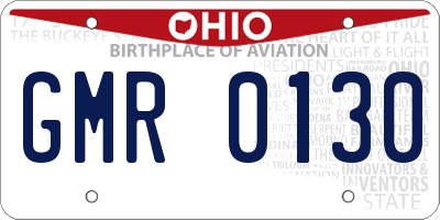 OH license plate GMR0130
