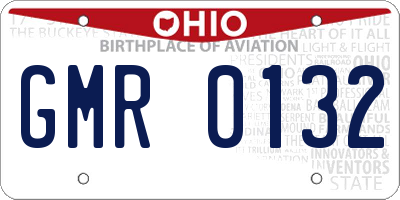 OH license plate GMR0132