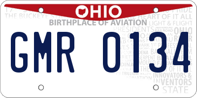 OH license plate GMR0134