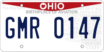 OH license plate GMR0147