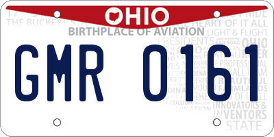 OH license plate GMR0161