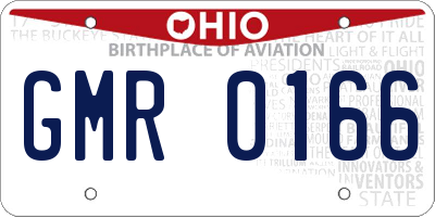OH license plate GMR0166