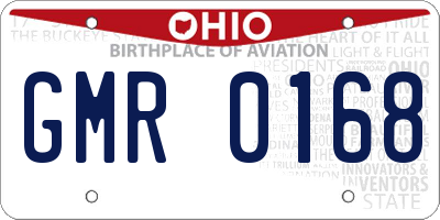 OH license plate GMR0168
