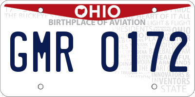 OH license plate GMR0172