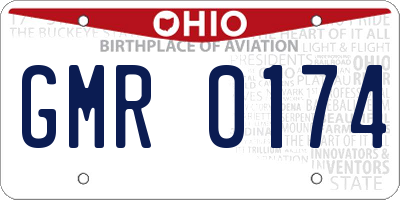 OH license plate GMR0174