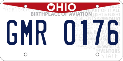 OH license plate GMR0176
