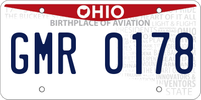 OH license plate GMR0178