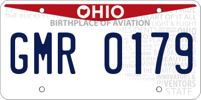 OH license plate GMR0179