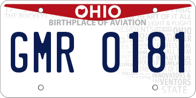 OH license plate GMR0181