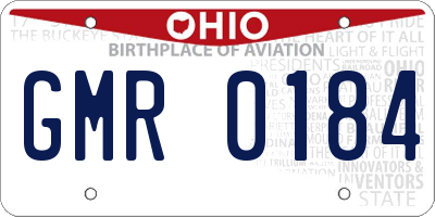 OH license plate GMR0184
