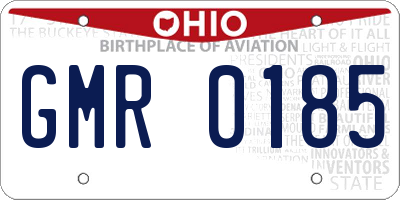 OH license plate GMR0185