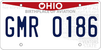OH license plate GMR0186