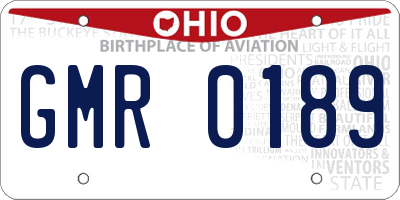 OH license plate GMR0189