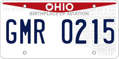 OH license plate GMR0215