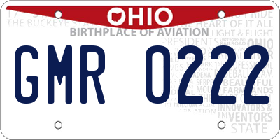 OH license plate GMR0222