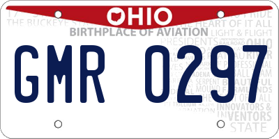 OH license plate GMR0297