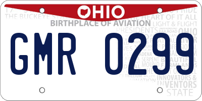 OH license plate GMR0299