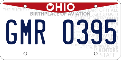 OH license plate GMR0395