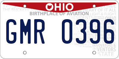 OH license plate GMR0396