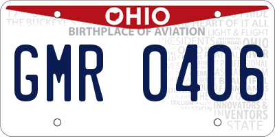 OH license plate GMR0406