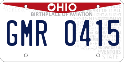 OH license plate GMR0415