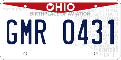 OH license plate GMR0431